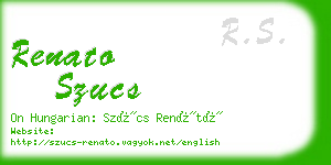 renato szucs business card