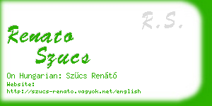 renato szucs business card